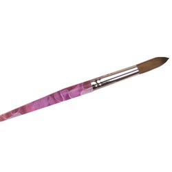 Acrylic Brush #22 - Kolinsky Sable - Pink Swirl Handle